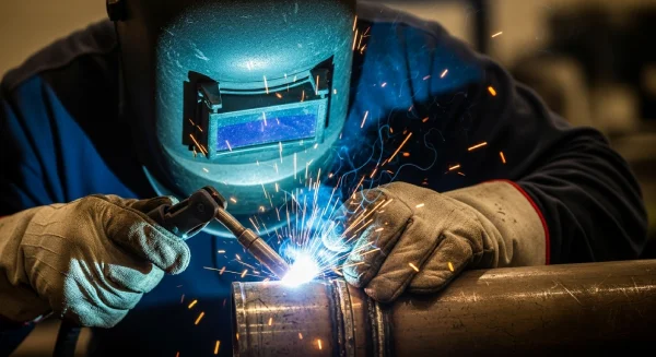 close up of guy welding
