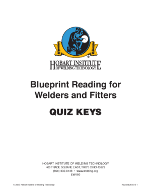 Blueprint Reading for Welders and Fitters - Keys to Test