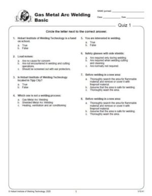 GMAW Basic quiz
