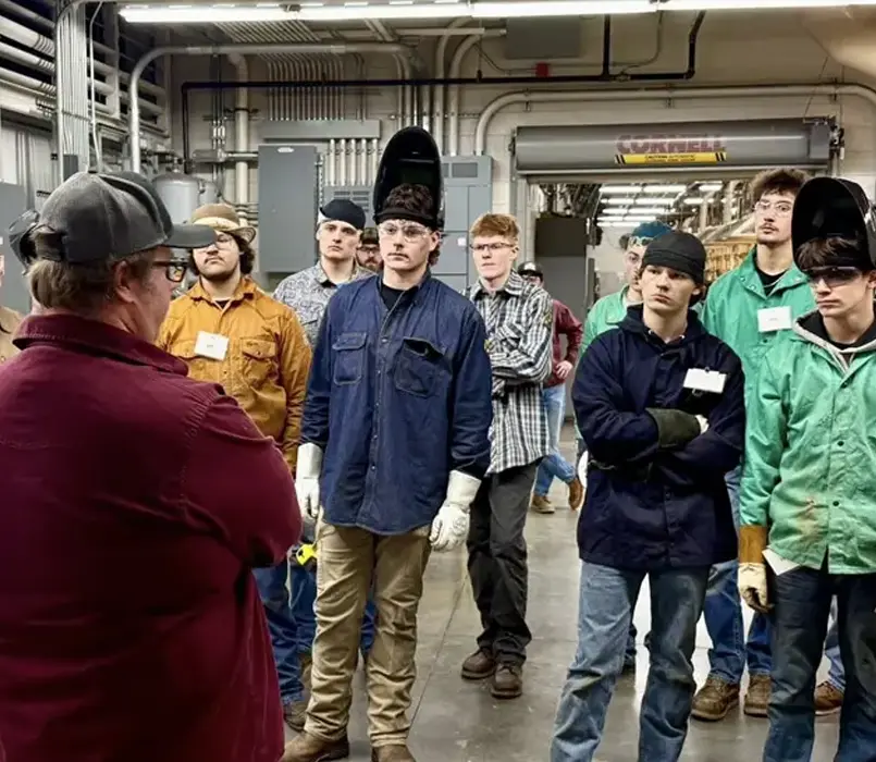 young students taking a tour