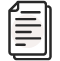 Black and white paper icon