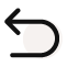 A black and white icon of a curved arrow pointing left
